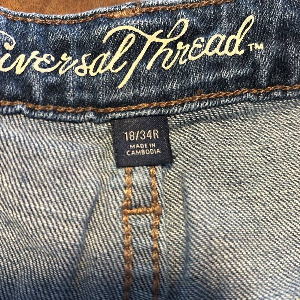Universal Thread Hi Rise Vintage Shortie Button Front Size 18 - Picture 8 of 8